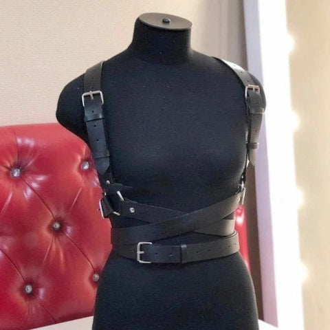 Women Trend Punk Waist Belt Bondage Waistband Suspenders for Women Leather Belt Female Street Style Gothic Clothing Accessories