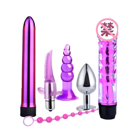 6Pcs/Set Safe Silicone Butt Plug Dildo Masturbation Anal Plug Vaginal Plug Sex Toys For Woman Men Anal Dilator Toys for Gay